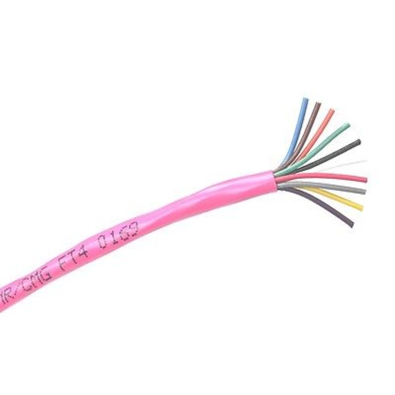 10′ Anicom 5170-PINK 10 Conductor 22 Gauge Unshielded Cable 10C 22AWG CL3R/CMR