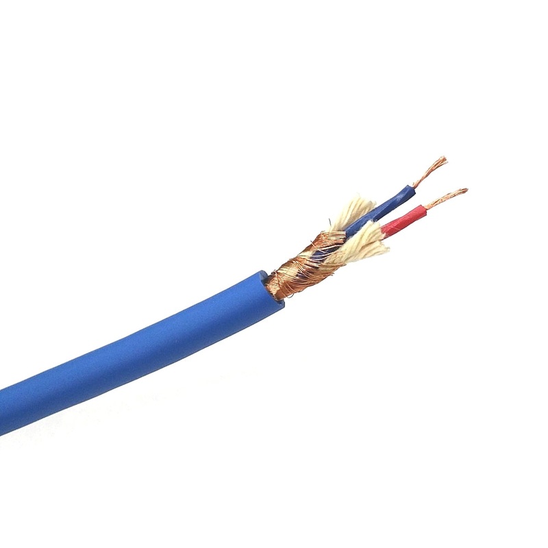 10′ Belden 1813A Blue 2 Conductor 24 Gauge Low Impedance Shielded Mic Cable