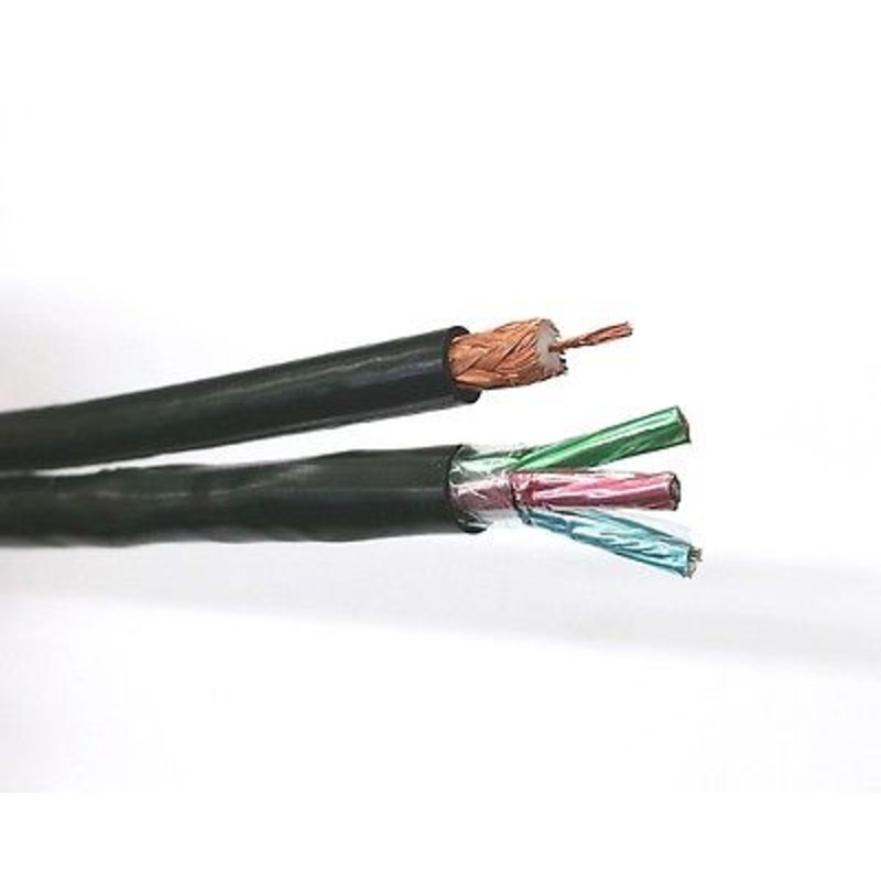 100′ Belden 9165, Composite Camera Cable ~ 1 RG59 and 3 22AWG Shielded Pairs