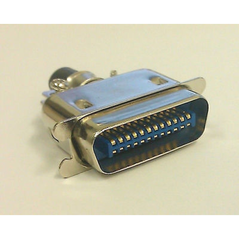 24 Pin Centronics Male Cable Mount Connector 57-30240