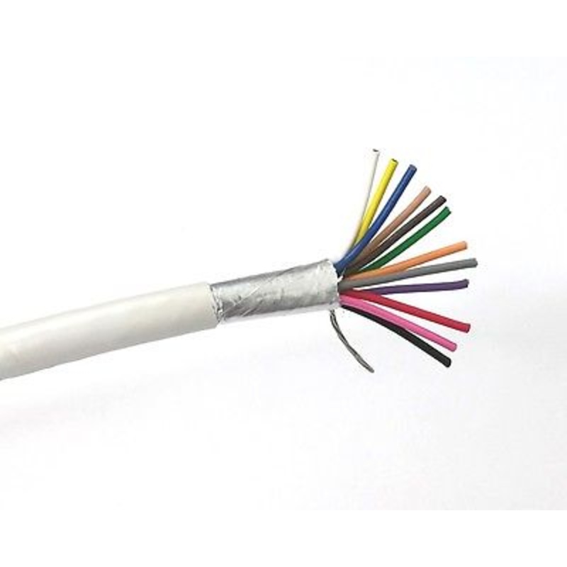 25′ 12 Conductor 22 Gauge Shielded Cable, CMR Rated 25 Foot 12C 22AWG S2212