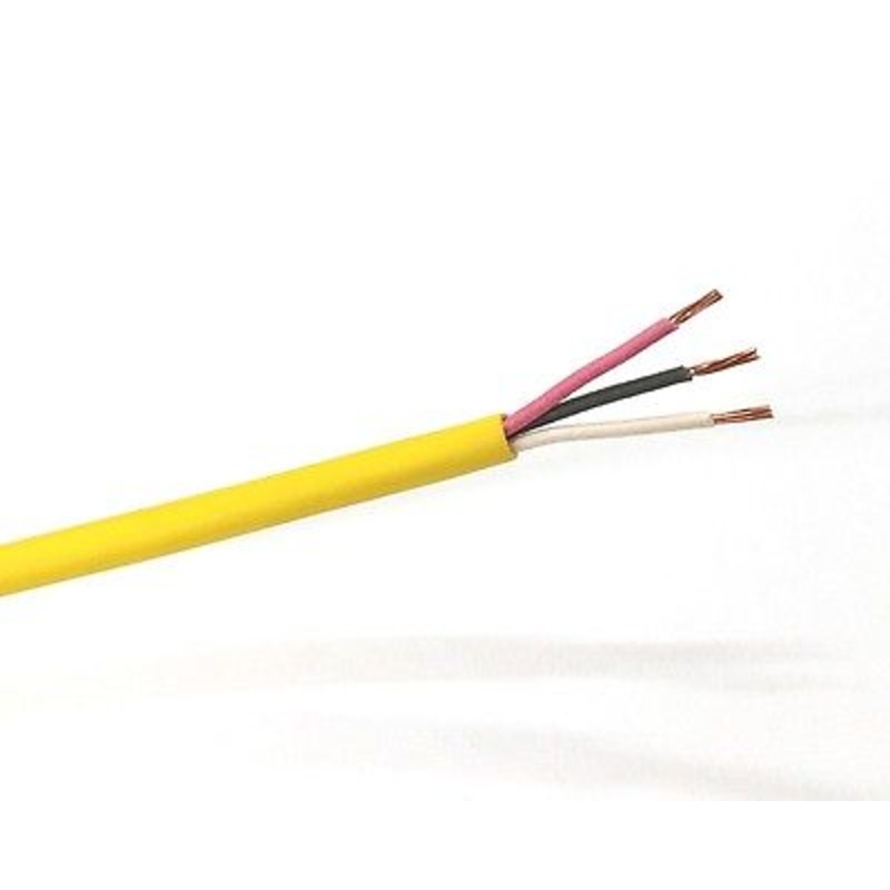 25′ 3 Cond 22 Gauge Stranded Unshielded, CL3P/CMP Plenum Cable 150C 3C 22AWG