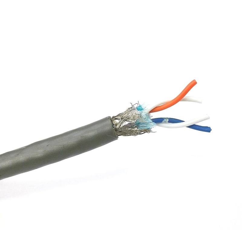 25′ Belden 9829 2 Pair 24 Gauge Low Capacitance Double Shielded Cable ~ 2C 24AWG
