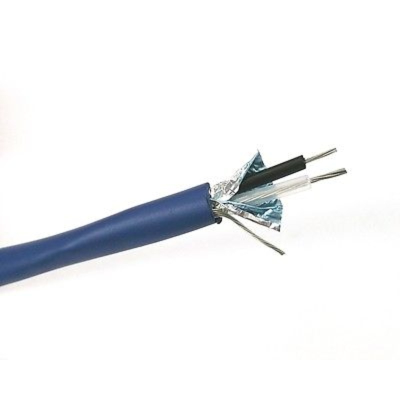 25′ Length 2 Conductor 22 Gauge Stranded Shielded Cable ~ CL3 600V 2C 22AWG
