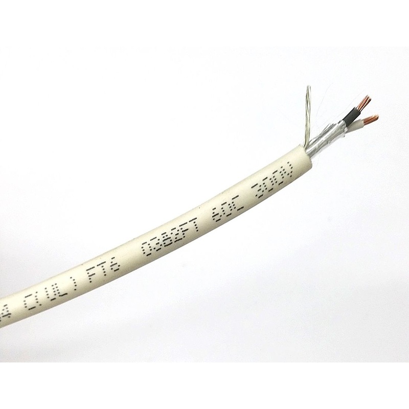 25′ Novar 2 Conductor 18AWG Shielded CMP/FT6 CL2P Plenum Cable 2C 18AWG