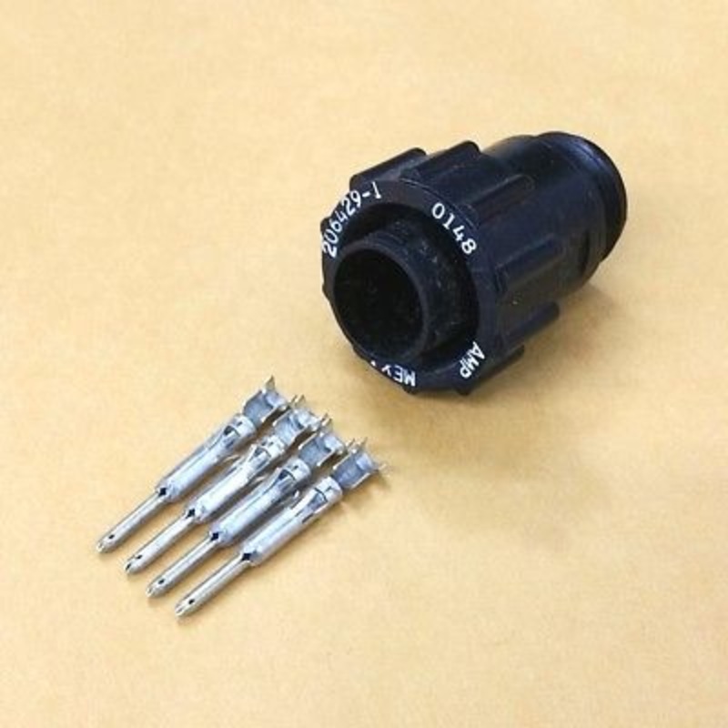 4 Circuit Amp 206429-1, Male CPC Connector with 66589-1 Male Pins