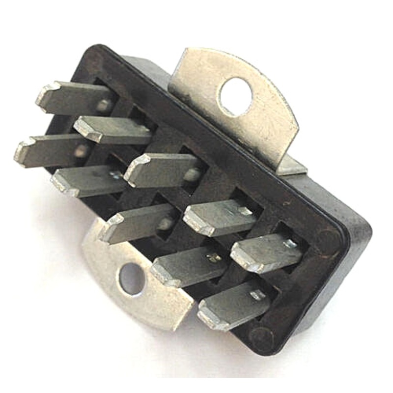Cinch Jones P310AB, 10 Pin Male Angle Bracket Connector ~ 10A @ 250V AC