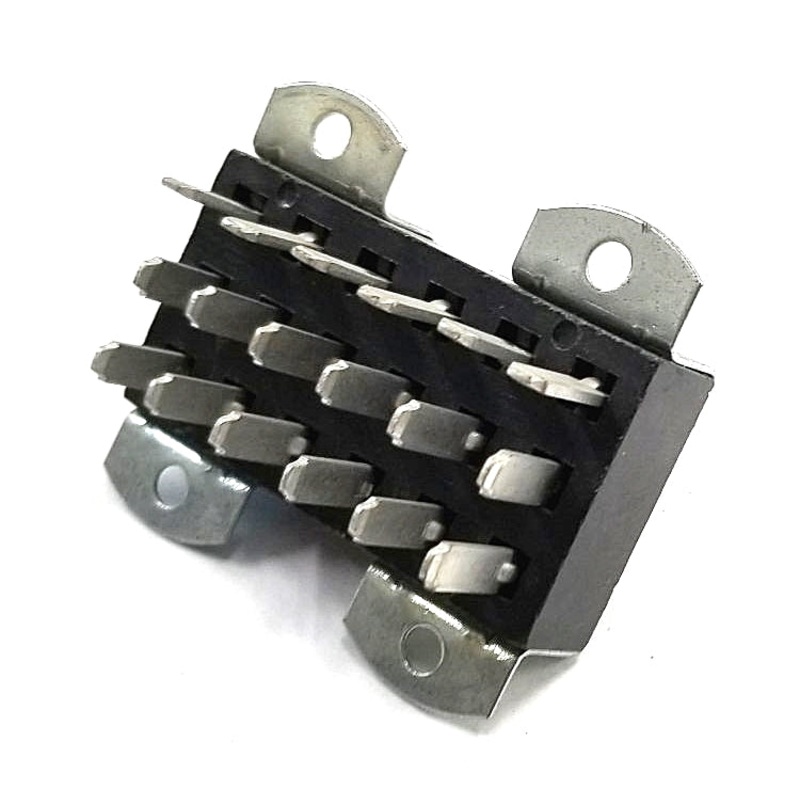 Cinch Jones P318AB, 18 Pin Male Angle Bracket Connector ~ 10A @ 250V AC
