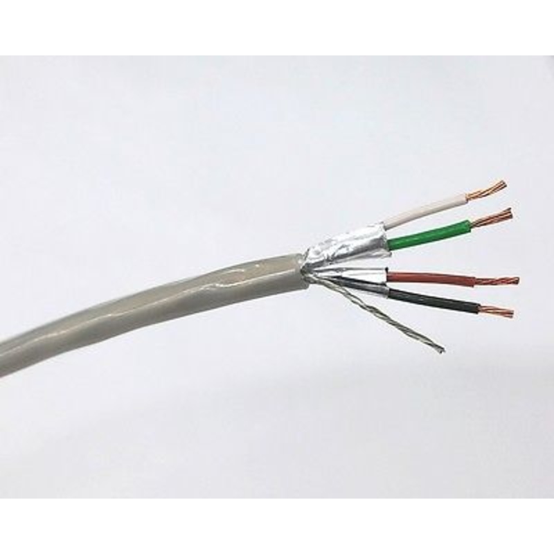 25′ 2 Pair 22 Gauge Stranded Shielded, CL2P Plenum Cable ~ 2PR 22AWG 150C