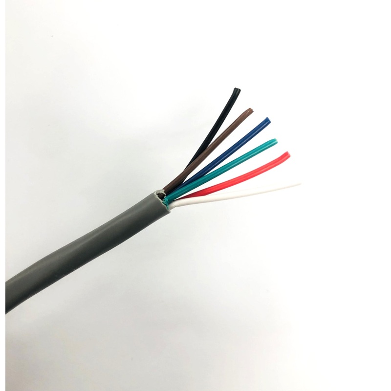 25′ 6 Conductor 18 Gauge Unshielded Cable, CMR Rated ~ 6C 18AWG U1806