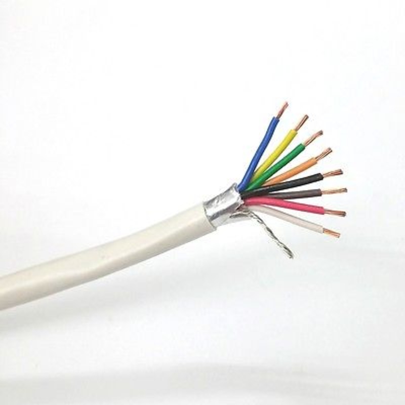 25′ 8 Conductor 22 Gauge Shielded Cable, CM Rated 25 Foot ~ 8C 22AWG S2208