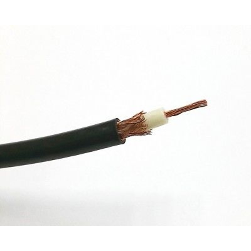 25′ Superior S.I.W. RG8-X-95, Mini-8, RG-8X, 50 Ohm Coaxial Cable ~ Black