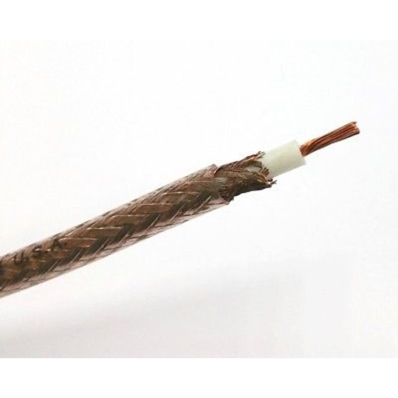 25′ Superior S.I.W. RG8-X-95, Mini-8, RG-8X, 50 Ohm Coaxial Cable ~ Clear