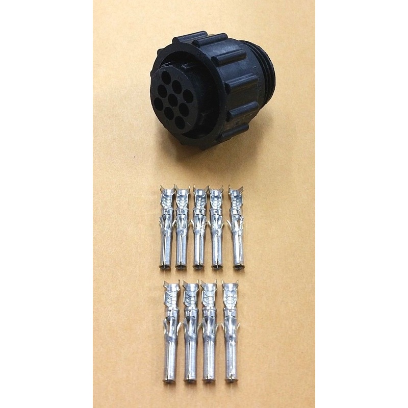 9 Circuit Amp 206708-1, Female CPC Connector with 66590-1 Female Pins