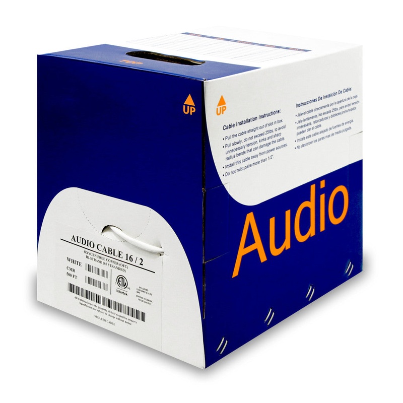 AC1602RWH-500, Wavenet 16/2 Audio cable 500 ft bx White