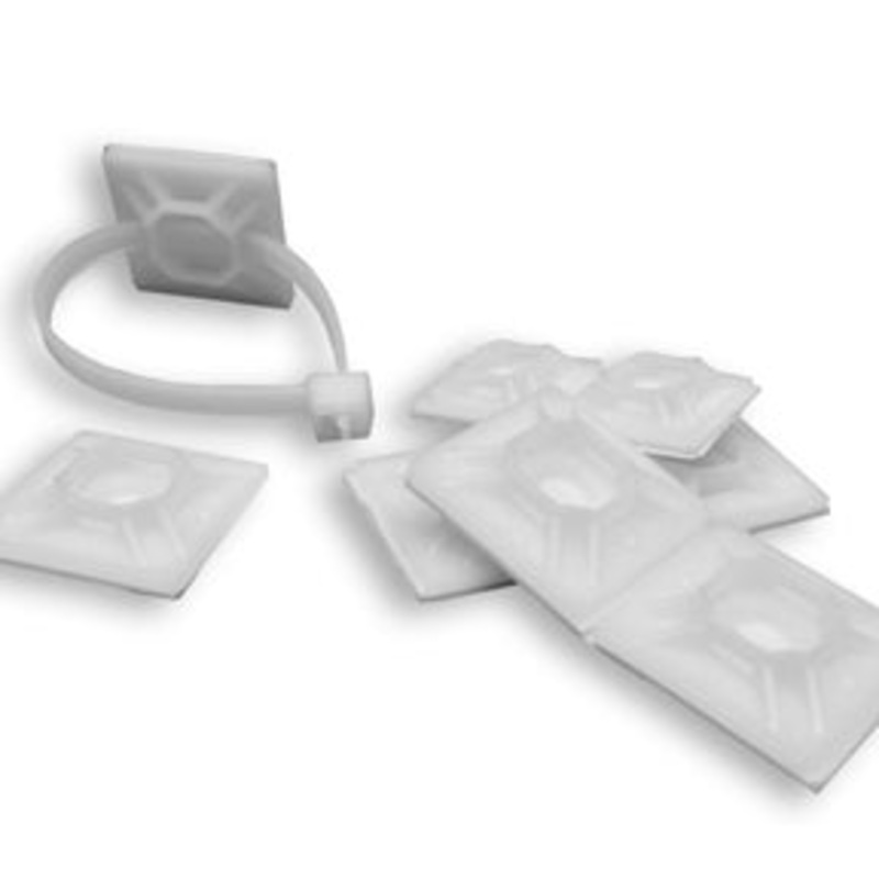 APU-MP-750-9-C, American Pride 3/4″ Natural Adhesive Wire Tie Mounting Base, 100pc Bag