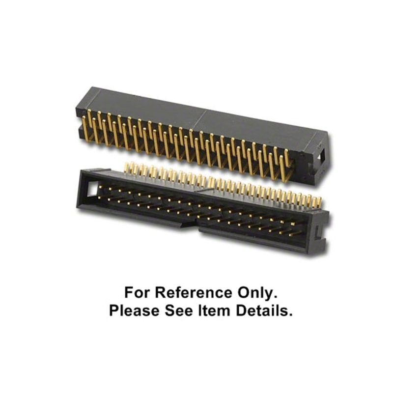 SBH-64R, 64 Pin 0.1” (2.54mm) Pin Spacing Right Angle PC Mount Male Box Header