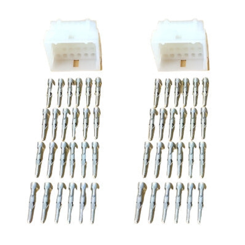 1 Pair of 24 Circuit Molex 0.062″ Male  Connectors with Pins
