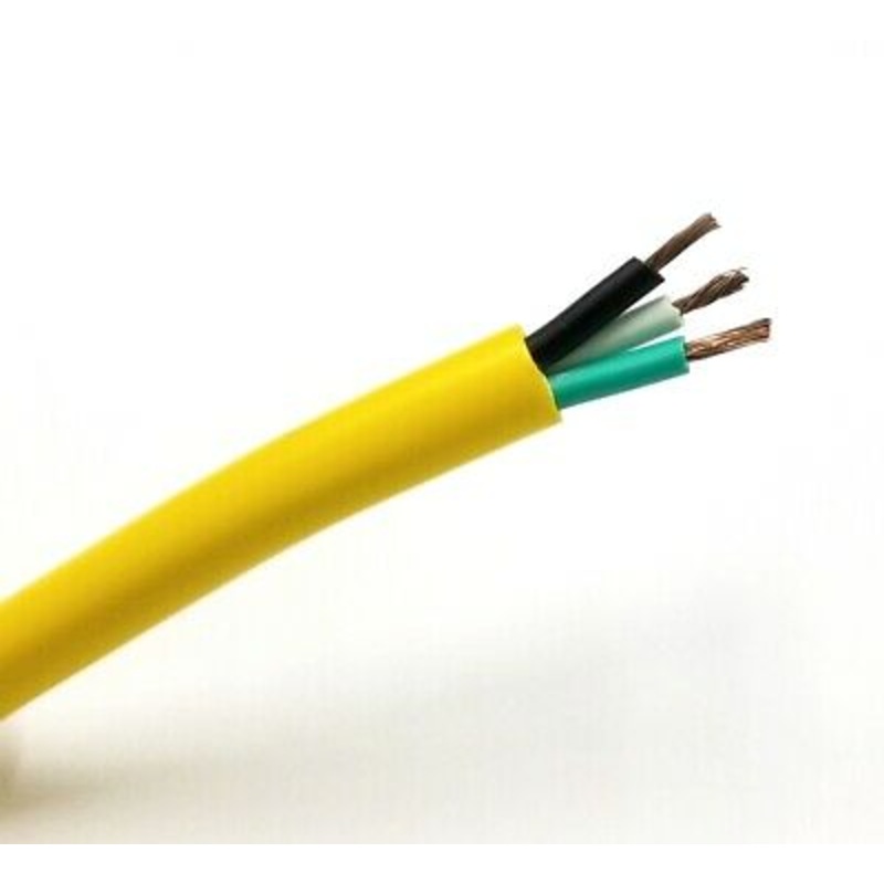 10′ 3 Conductor 18 Gauge UL 300V SJTW 105C Power Cable E247978 3C 18AWG