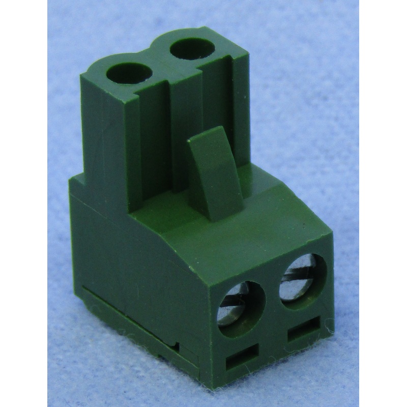 3-2602, Philmore 2 Position Horizontal Female Euro Mag DePluggable Terminal Block