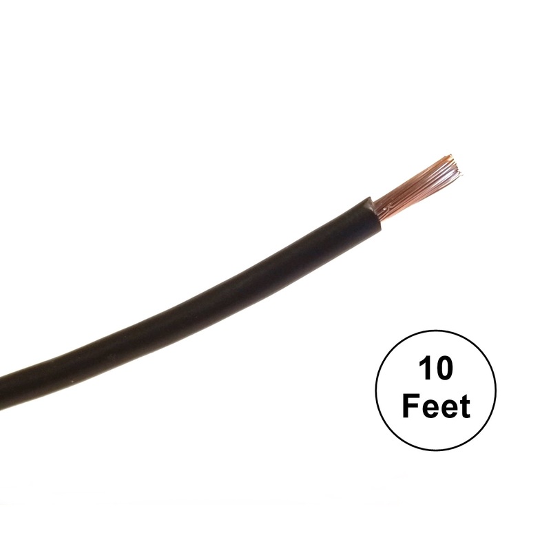 A10-00-10 10FT 10AWG BLACK Stranded Automotive Hook Up 50V Wire ~ 80C J1128