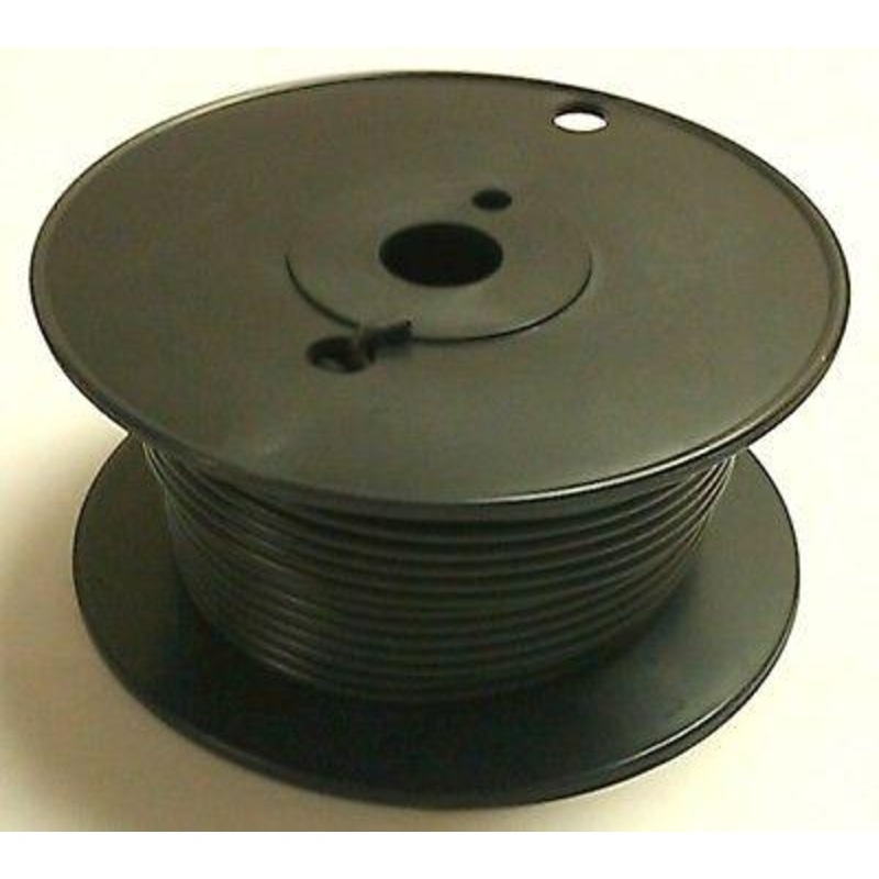 A10-00-100 100FT 10AWG BLACK Stranded Automotive Hook Up 50V Wire ~ 80C J1128