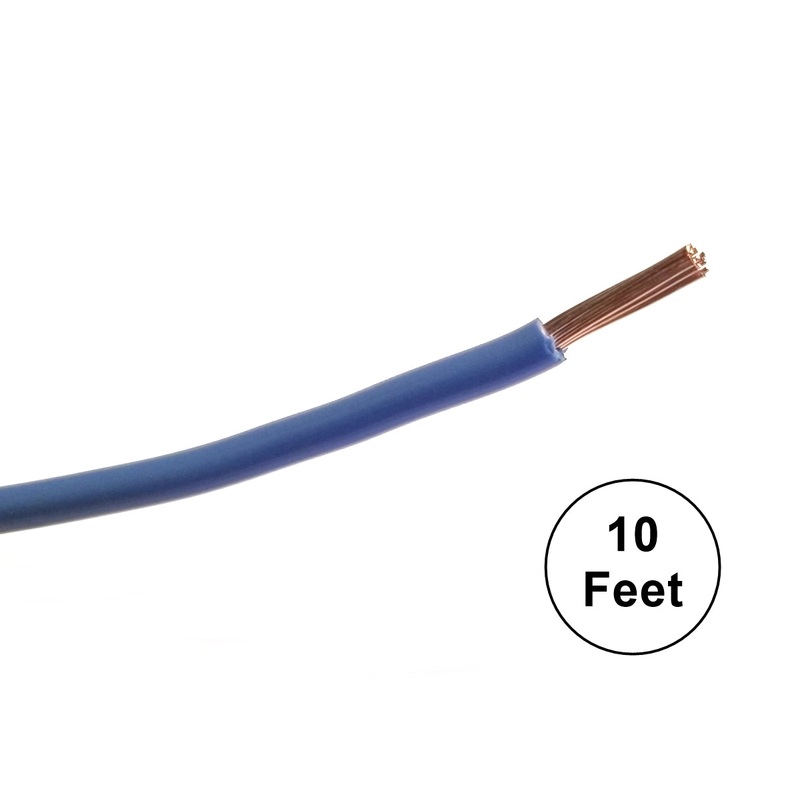 A10-06-10 10FT 10AWG BLUE Stranded Automotive Hook Up 50V Wire ~ 80C J1128