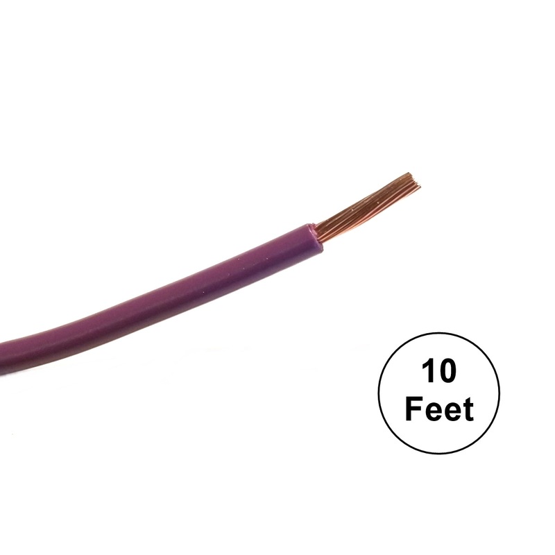 A10-07-10 10FT 10AWG VIOLET Stranded Automotive Hook Up 50V Wire ~ 80C J1128