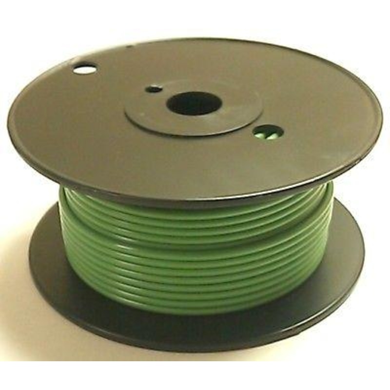 A12-05-100 100FT 12AWG GREEN Stranded Automotive Hook Up 50V Wire ~ 80C J1128