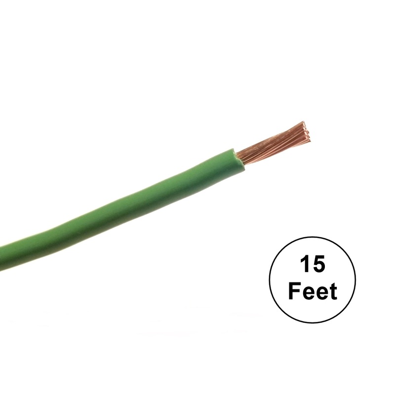 A12-05-15 15FT 12AWG GREEN Stranded Automotive Hook Up 50V Wire ~ 80C J1128