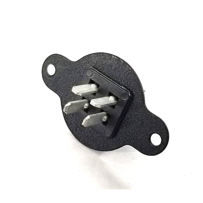 Cinch Jones P304FP, 4 Pin Male Flat Round Flush Plate Connector ~ 10A@250V AC