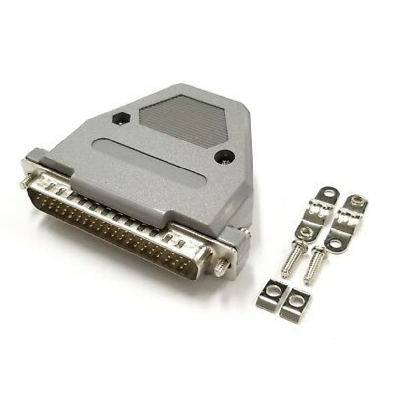 HD 62 Pin Male D-Sub Cable Mount Connector w/ Plastic Cover & Hardware DB62