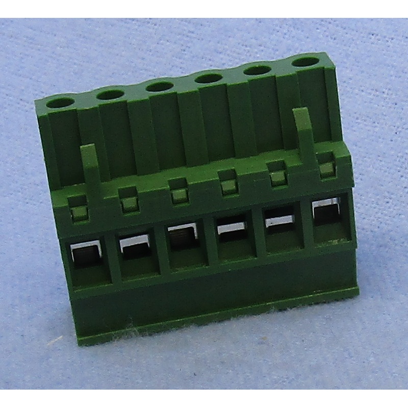 Philmore 13-2506, 6 Position Vertical Female Euro Mag DePluggable Terminal Block