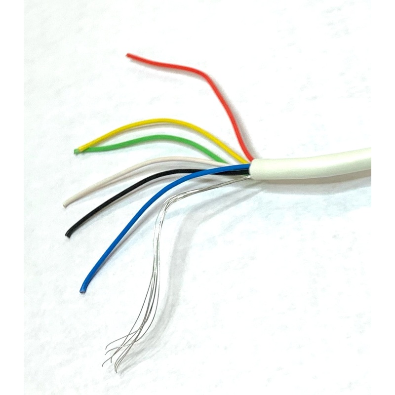 25′ Wavenet SC2206SRWH, 6 Conductor 22 Gauge Shielded Cable 6C 22AWG ~ S2206 CMR