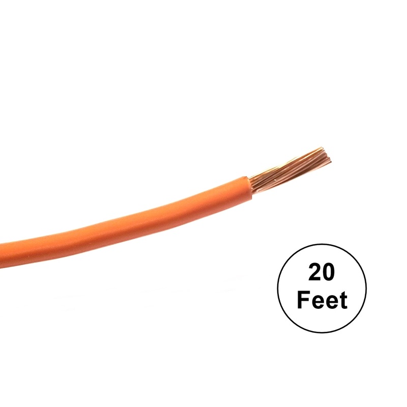 A14-03-20 20FT 14AWG ORANGE Stranded Automotive Hook Up 50V Wire ~ 80C J1128