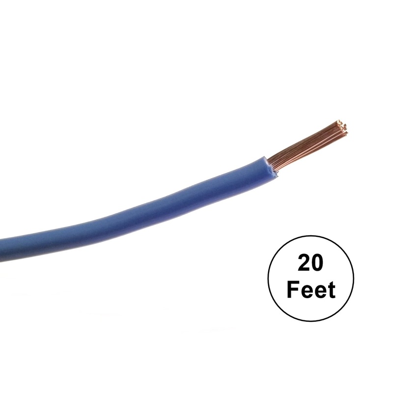 A14-06-20 20FT 14AWG BLUE Stranded Automotive Hook Up 50V Wire ~ 80C J1128