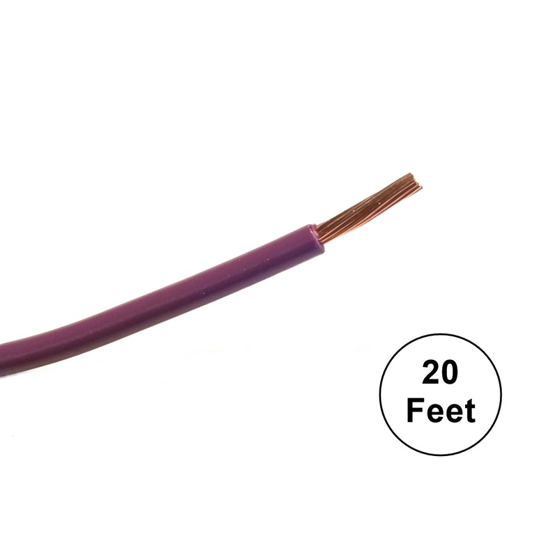 A14-07-20 20FT 14AWG VIOLET Stranded Automotive Hook Up 50V Wire ~ 80C J1128