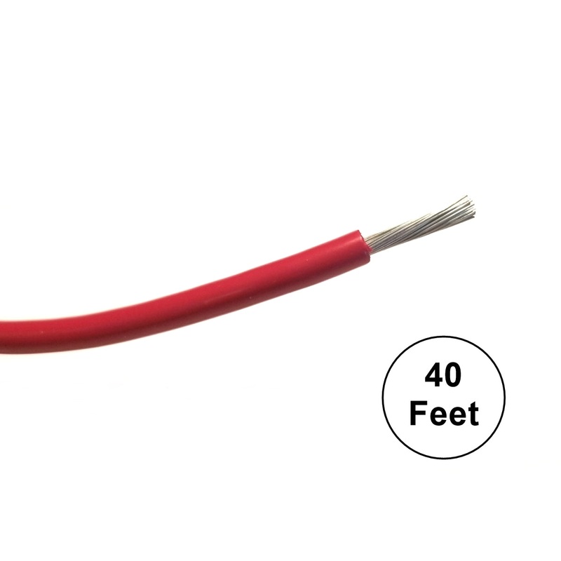 A18-02-40 40FT 18AWG RED Stranded Automotive Hook Up 50V Wire ~ 80C J1128