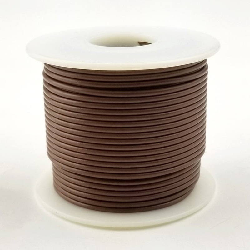 HS24-01-100 100FT 24AWG BROWN SOLID Electronic Electrical 300V Wire UL1007 80C