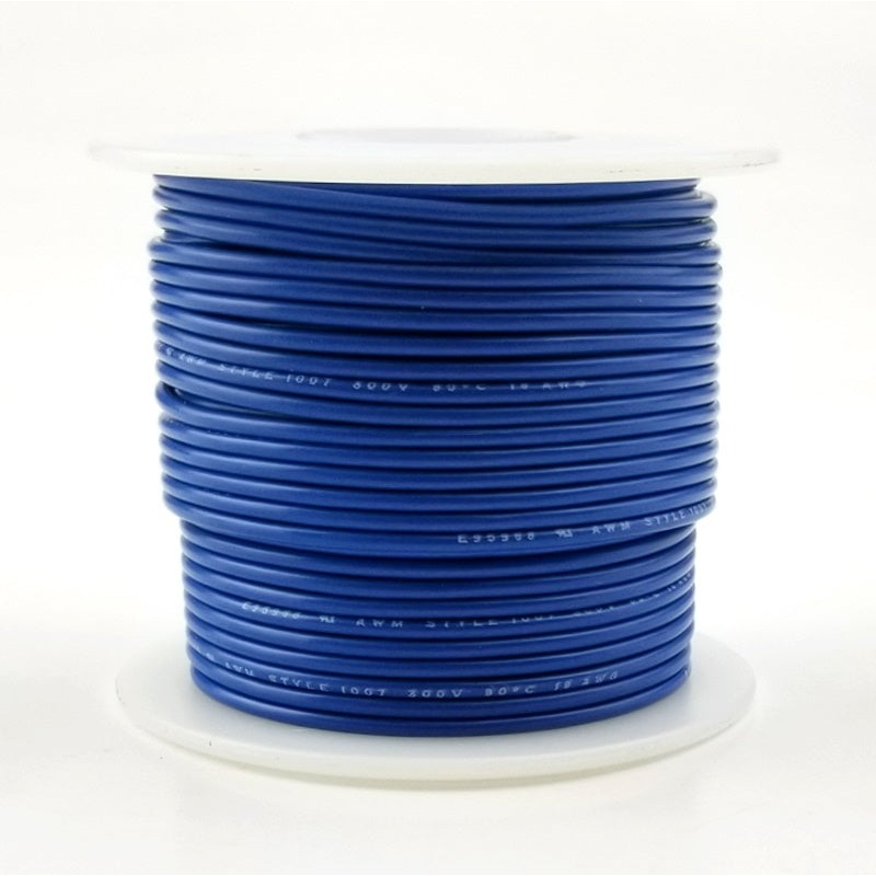 HS26-06-100 100FT 26AWG BLUE SOLID Electronic Electrical 300V Wire UL1007 80C