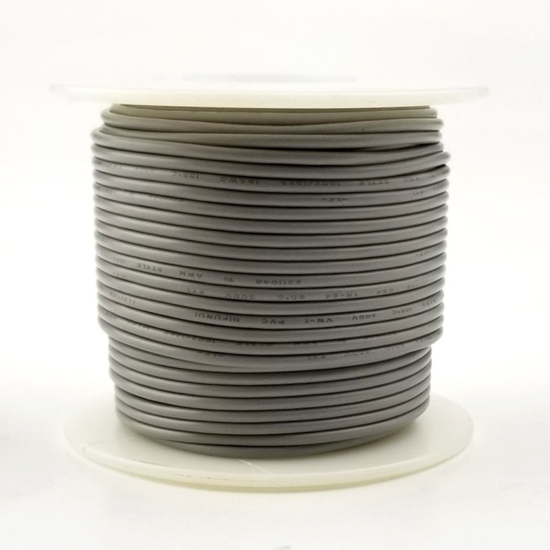 HS26-08-100 100FT 26AWG GREY SOLID Electronic Electrical 300V Wire UL1007 80C