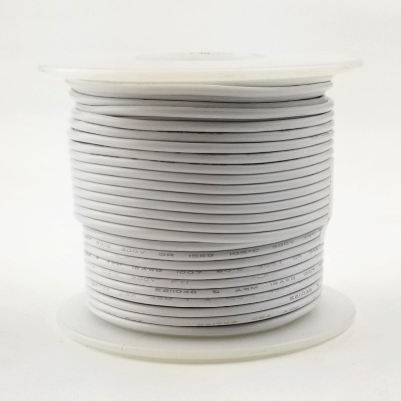 HS26-09-100 100FT 26AWG WHITE SOLID Electronic Electrical 300V Wire UL1007 80C