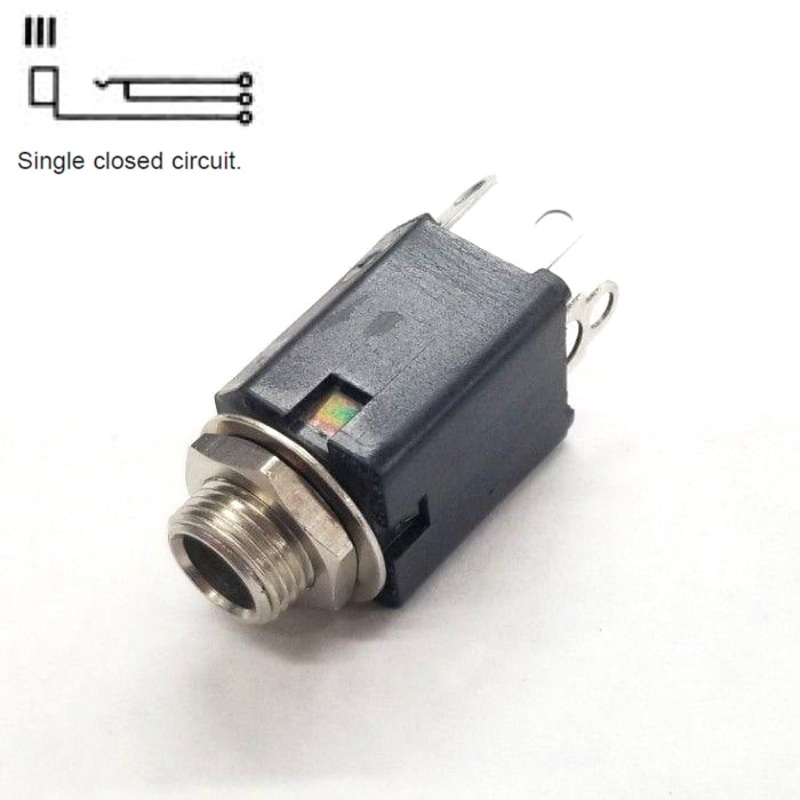 Switchcraft 112A, 1/4″ Mono Jack ~ 2 Conductor Single Closed Circuit