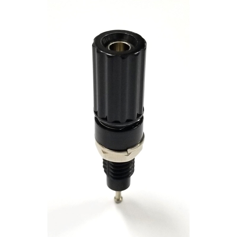 T-3025-B, Sato Parts Black Female Banana & Wire Binding Post