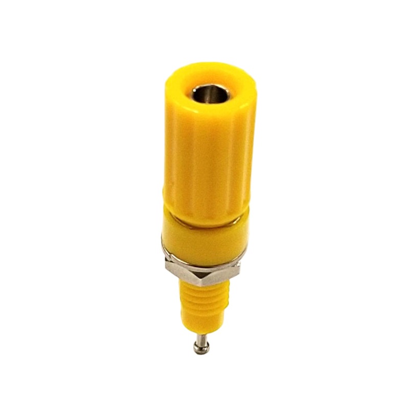 T-3025-Y, Sato Parts Yellow Female Banana & Wire Binding Post