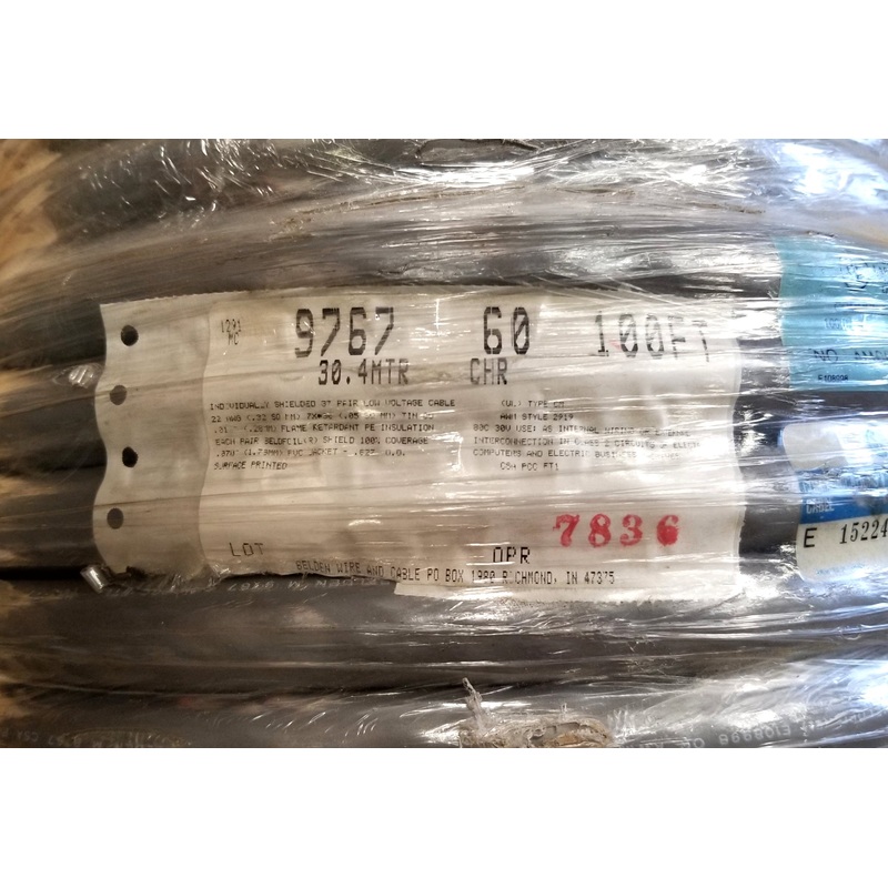 100′ Belden 9767 37 Pair 22AWG Individually Shielded Paired Cable 100FT Roll