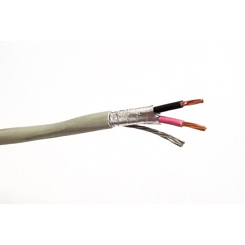 25′ Carol # C3162 2 Conductor 18AWG Shielded CMP Plenum Cable 2C 18AWG