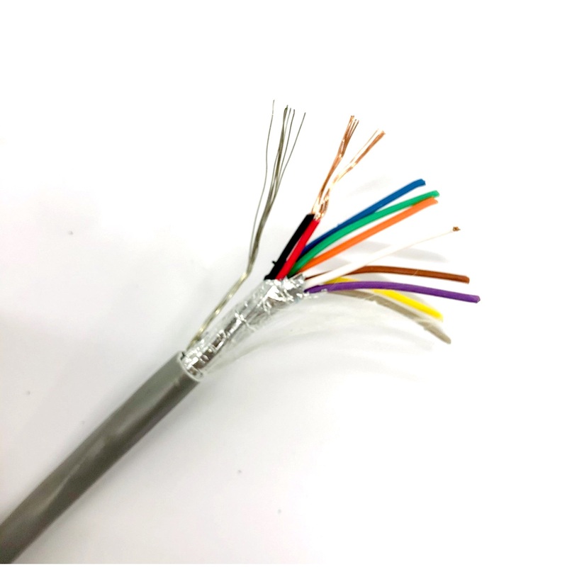25′ West Penn 3272 10 Conductor 22 Gauge Shielded Cable, CM Rated~ 10C 22AWG