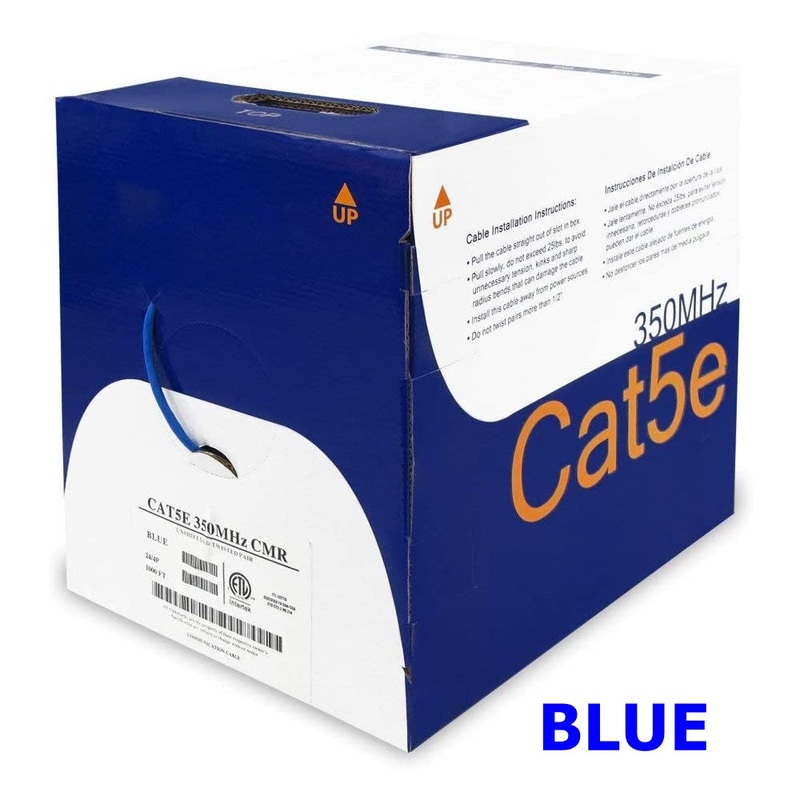 5E04SRBL, Wavenet  BLUE CAT 5E 550MHz Shielded FTP Riser CMR Cable ~ 1,000 Foot