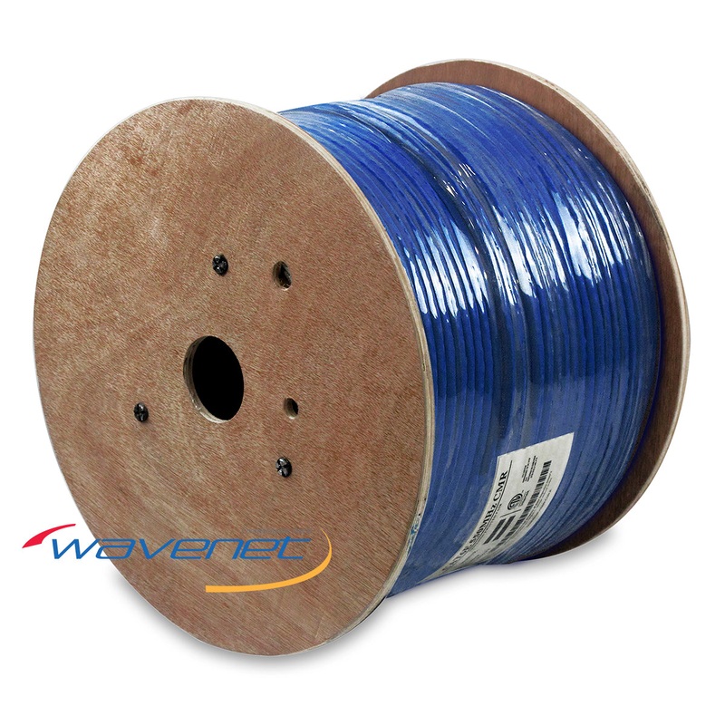 6E04SRBL, Wavenet BLUE CAT 6 550MHz Shielded FTP Riser CMR Cable ~ 1,000 Foot